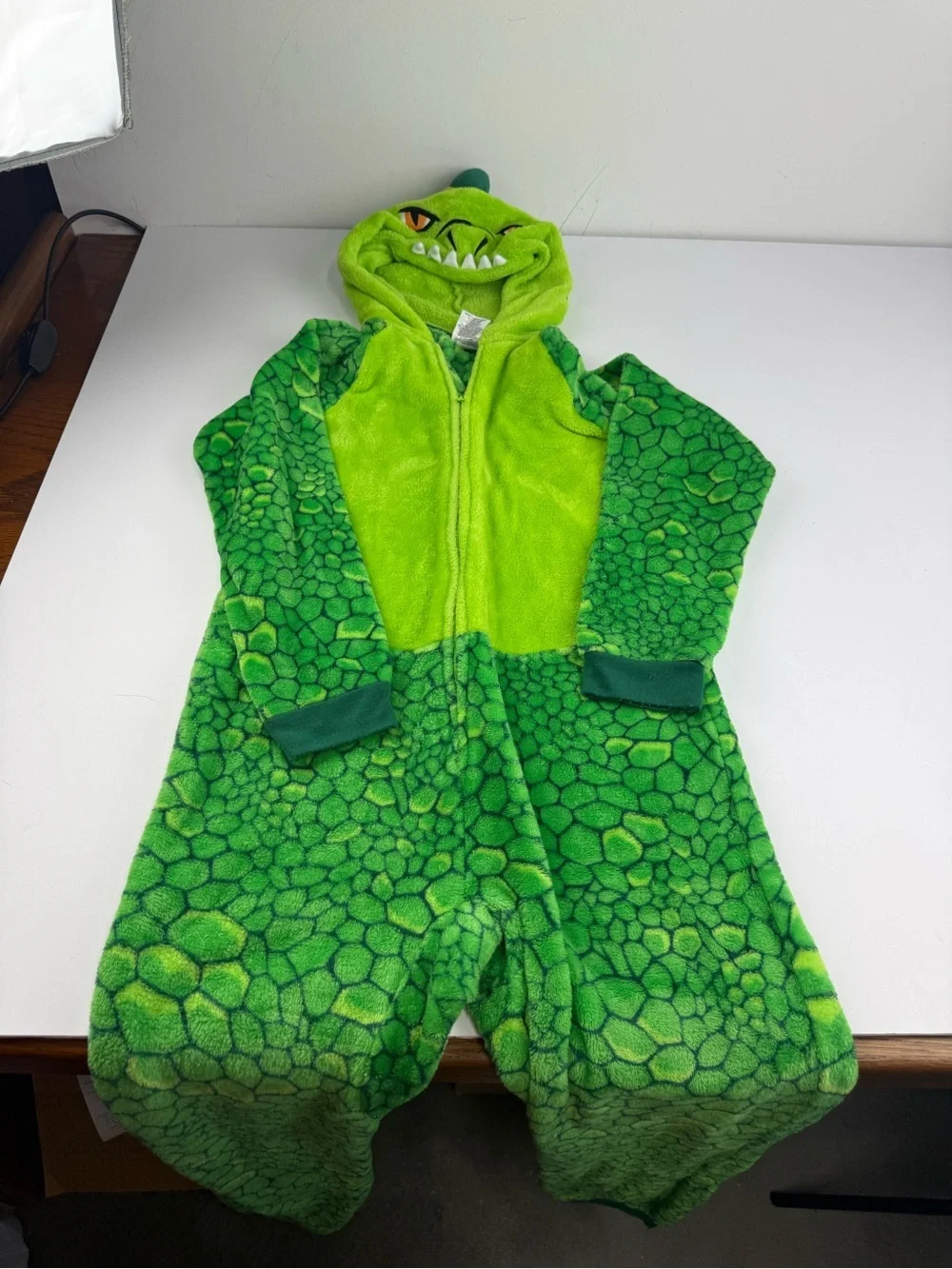 Dinosaur Youth Child Size M 10-12 Saint Eve Costume Pajamas Green One Piece